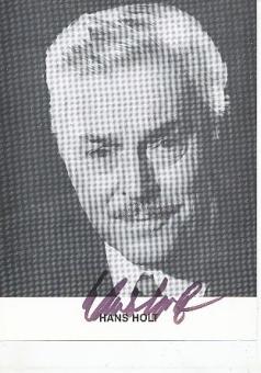 Hans Holt  † 2001  Film & TV  Autogrammkarte  original signiert 