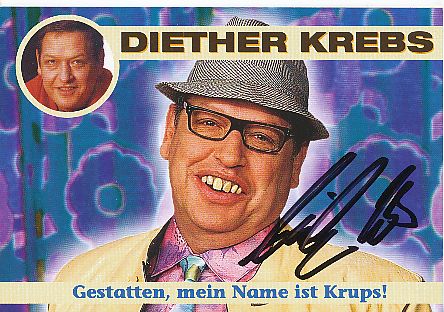 Diether Krebs  † 2000   Film & TV  Autogrammkarte  original signiert 