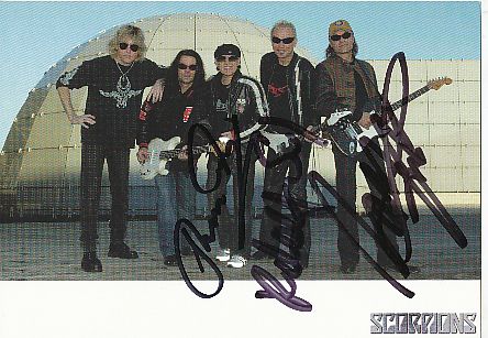 Scorpions  Musik  Autogrammkarte original signiert 
