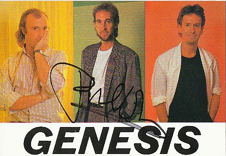 Phil Collins  Genesis  Musik  Autogrammkarte original signiert 