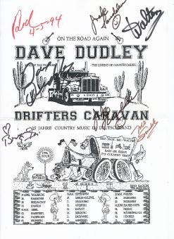 Dave Dudley  & Band    Musik Autogramm Blatt original signiert 