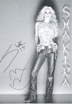 Shakira  Musik  Autogrammkarte Druck  signiert 