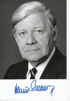 Helmut Schmidt † 2015  Bundeskanzler  Politik Autogrammkarte  original signiert 