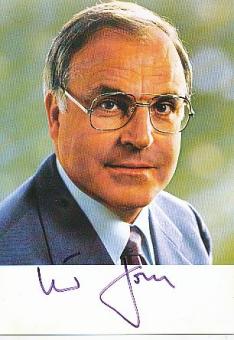 Helmut Kohl † 2017 Bundeskanzler  Politik Autogrammkarte  original signiert 