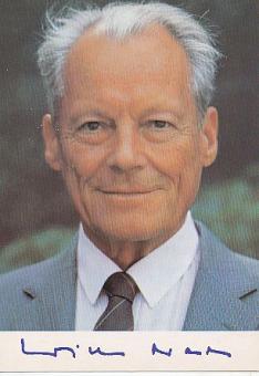 Willy Brandt † 1992 Bundeskanzler   Politik Autogrammkarte  original signiert 