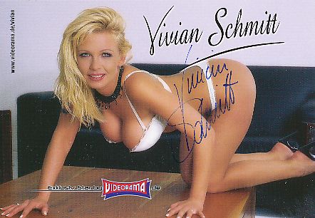 Vivian Schmitt  Erotik Model  Autogrammkarte  original signiert 