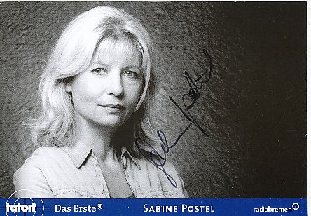 Sabine Postel   Tatort   Film &  TV  Autogrammkarte original signiert 