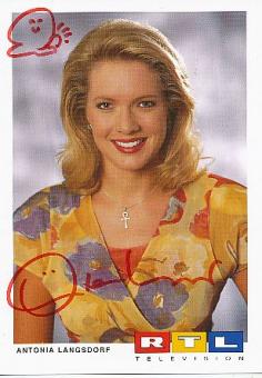 Antonia Langsdorf   RTL  TV  Autogrammkarte original signiert 