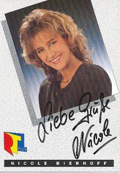 Nicole Bierhoff    RTL  TV  Autogrammkarte original signiert 