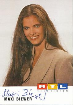 Maxi Biewer    RTL  TV  Autogrammkarte original signiert 