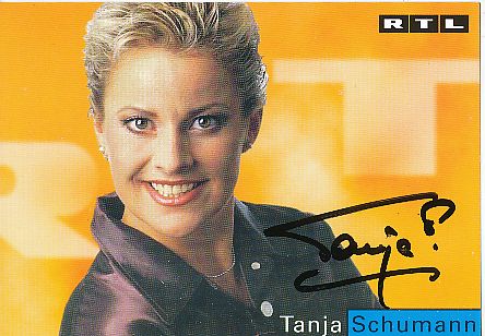 Tanja Schumann   RTL  TV  Autogrammkarte original signiert 