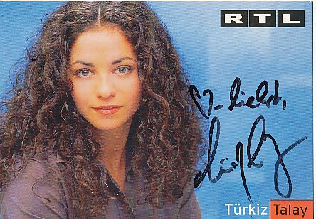Türkiz Talay  RTL  TV  Autogrammkarte original signiert 