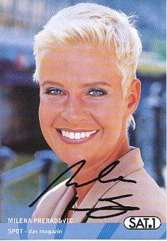 Milena Preradovic   Sat.1  TV  Autogrammkarte original signiert 