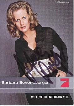 Barbara Schöneberger  Pro 7  TV  Autogrammkarte original signiert 