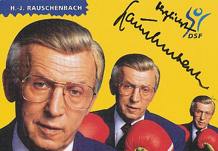 Hans Joachim Rauschenbach † 2010  DSF  Sport  TV Sender  Autogrammkarte original signiert 
