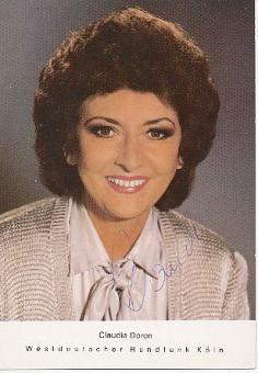 Claudia Doren † 1987   WDR  ARD  TV Sender  Autogrammkarte original signiert 