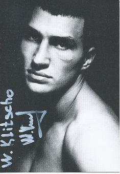 Wladimir Klitschko   Ukraine  Weltmeister Boxen  Autogrammkarte  original signiert 