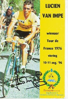 Lucien van Impe   Belgien  Tour de France Sieger 1976  Radsport Autogrammkarte  original signiert 
