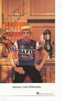Herman Van Springel † 2022  Belgien  Radsport Autogrammkarte  original signiert 