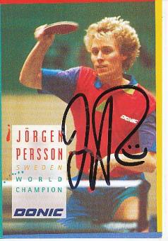 Jörgen Persson  Schweden  Tischtennis  Autogrammkarte original signiert 