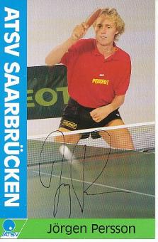 Jörgen Persson  Schweden ATSV Saarbrücken Tischtennis  Autogrammkarte original signiert 