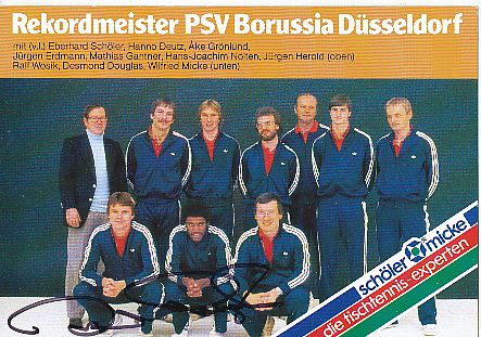 Desmond Douglas  PSV Borussia Düsseldorf  Tischtennis  Autogrammkarte original signiert 