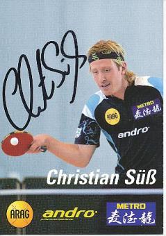 Christian Süß  Tischtennis  Autogrammkarte original signiert 
