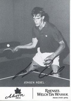 Jürgen Rebel  Tischtennis  Autogrammkarte original signiert 