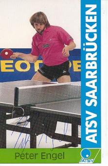 Peter Engel   ATSV Saarbrücken  Tischtennis  Autogrammkarte original signiert 
