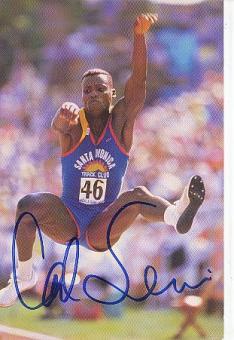 Carl Lewis  USA    9 x Olympiasieger  Leichtathletik  Autogrammkarte  original signiert 