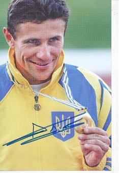 Sergej Bubka   Ukraine  Leichtathletik  Autogrammkarte  original signiert 