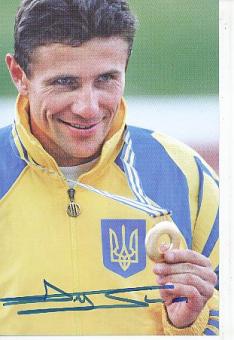 Sergej Bubka   Ukraine  Leichtathletik  Autogrammkarte  original signiert 