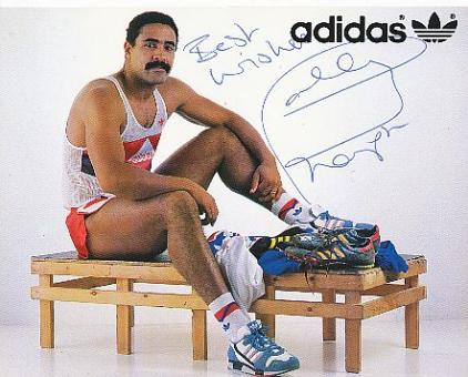Daley Thompson  GB  Leichtathletik  Autogrammkarte  original signiert 