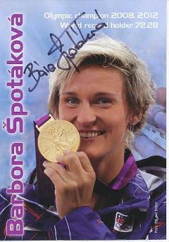 Barbora Spotakova   Tschechien  Leichtathletik  Autogrammkarte  original signiert 