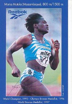 Maria Mutola   Mosambik  Leichtathletik  Autogrammkarte  original signiert 