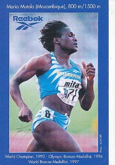 Maria Mutola   Mosambik  Leichtathletik  Autogrammkarte  original signiert 