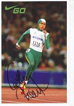 Cathy Freeman Australien  Leichtathletik  Autogrammkarte  original signiert 