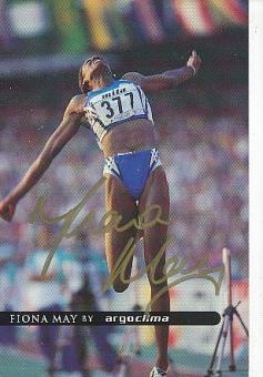 Fiona May   Italien  Leichtathletik  Autogrammkarte  original signiert 
