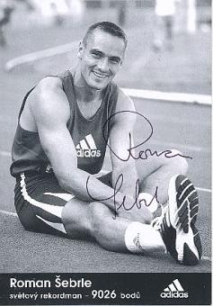 Roman Sebrle   Tschechien  Leichtathletik  Autogrammkarte  original signiert 