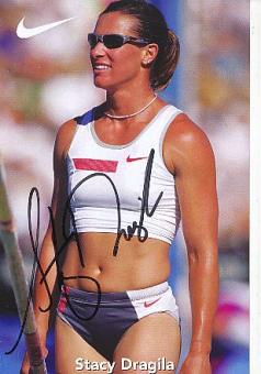 Stacy Dragila USA   Leichtathletik  Autogrammkarte  original signiert 