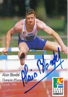 Alain Blondel   Frankreich  Leichtathletik  Autogrammkarte  original signiert 