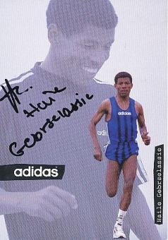 Haile Gebrselassie   Äthiopien  Leichtathletik  Autogrammkarte  original signiert 