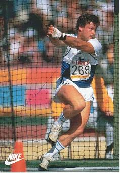 Juha Tiainen † 2003 Finnland Olympiasieger 1984    Leichtathletik  Autogrammkarte  original signiert 