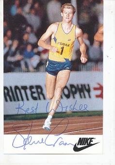 Steve Cram Großbritanien  Leichtathletik  Autogrammkarte  original signiert 