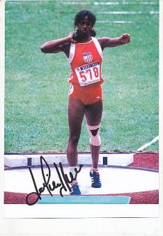 Jackie Joyner Kersee USA   Leichtathletik  Autogrammkarte  original signiert 