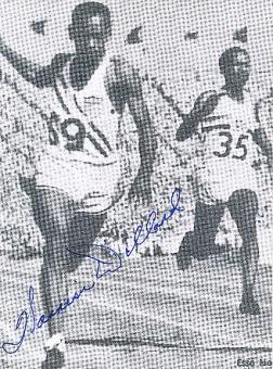 Harrison Dillard † 2009 USA 4 x Olympiasieger 1948 - 1952    Leichtathletik  Autogrammkarte  original signiert 
