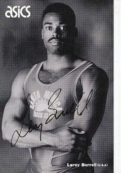 Leroy Burrell   USA   Leichtathletik  Autogrammkarte  original signiert 