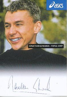 Jonathan Edwards   GB  Leichtathletik  Autogrammkarte  original signiert 