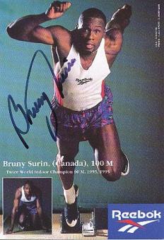 Bruny Surin  Kanada  Leichtathletik  Autogrammkarte  original signiert 