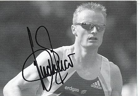 Andre Bucher   Schweiz   Leichtathletik  Autogrammkarte  original signiert 